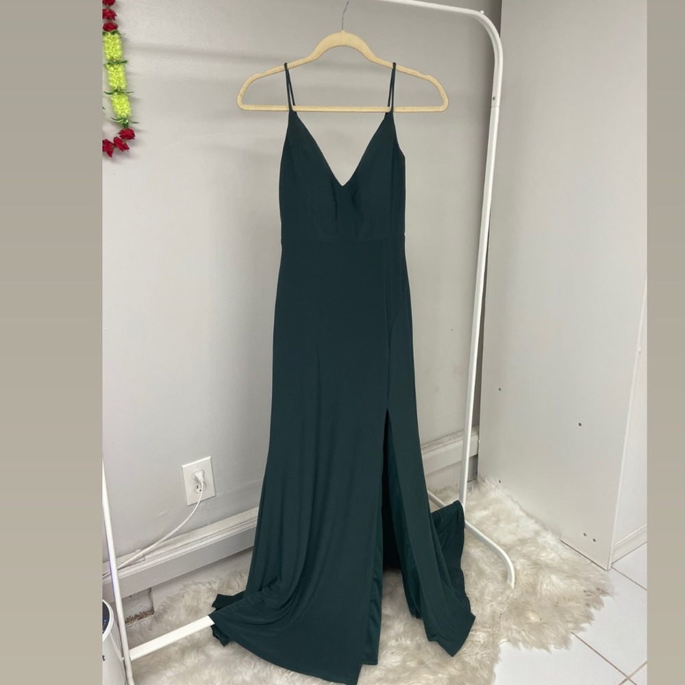 Lord & Taylor Emerald Dress with Slit